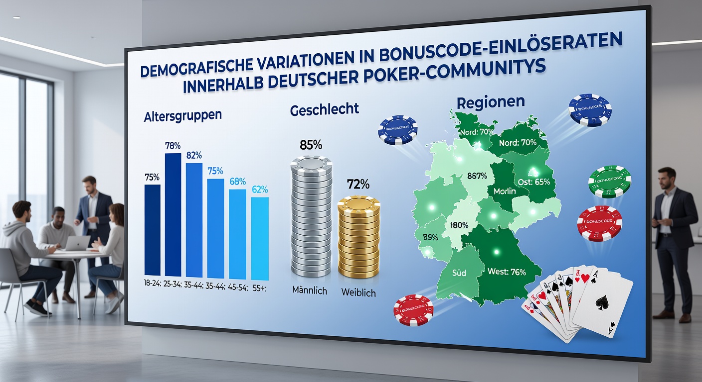 Statistische Übersicht zu Bonus-Code-Einlösungen nach Altersgruppen und Regionen in deutschen Poker-Communities