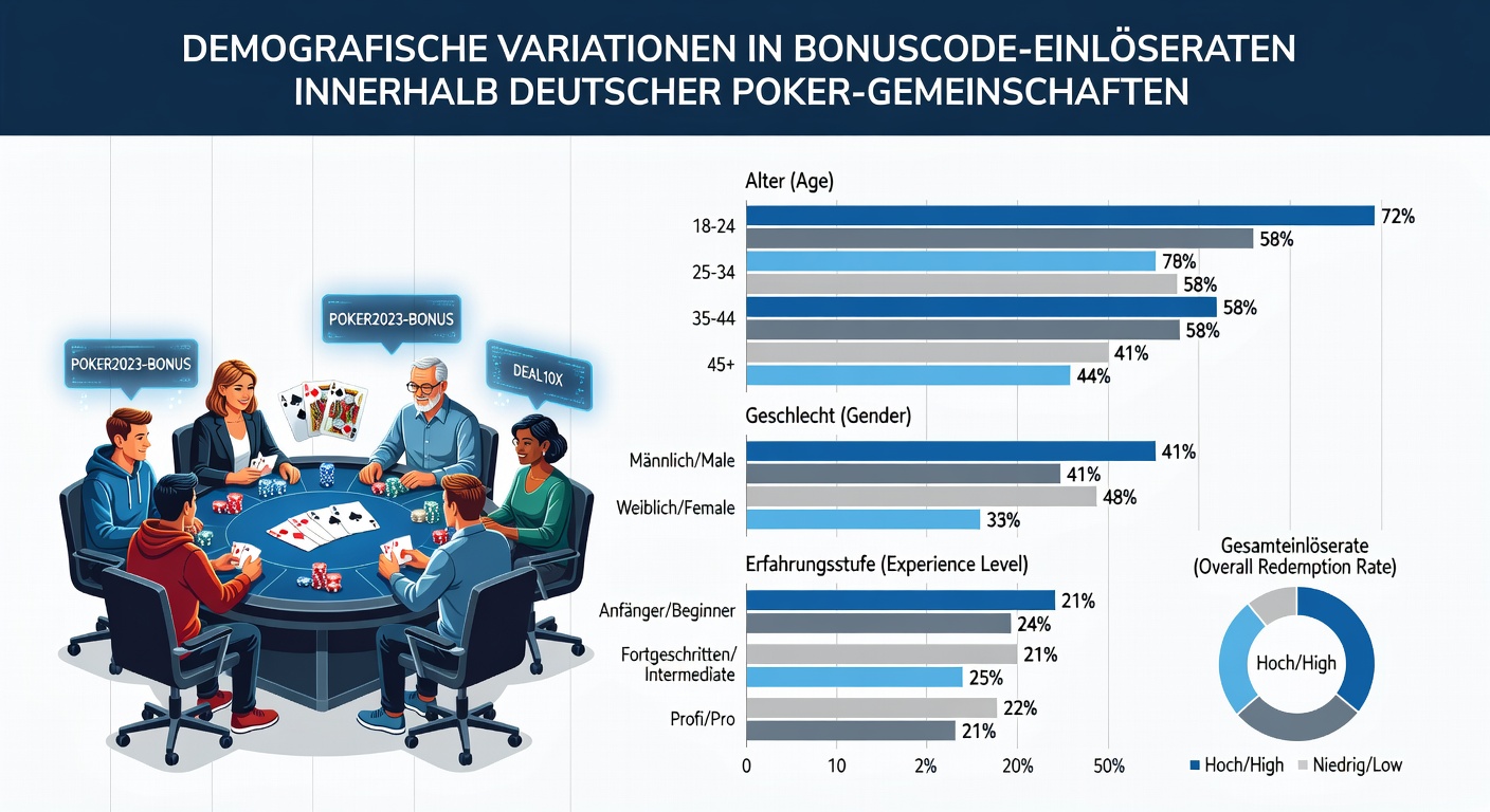 Vergleich der Bonus-Code-Einlösungsraten nach Geschlecht und Einkommensgruppen in der deutschen Poker-Szene