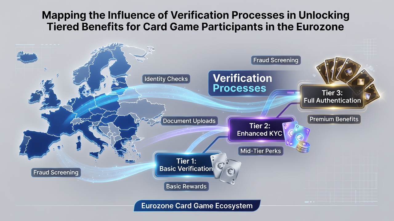 Darstellung von Verifizierungsprozessen in Eurozone-Kartenspielplattformen mit Fokus auf gestaffelte Vorteile
