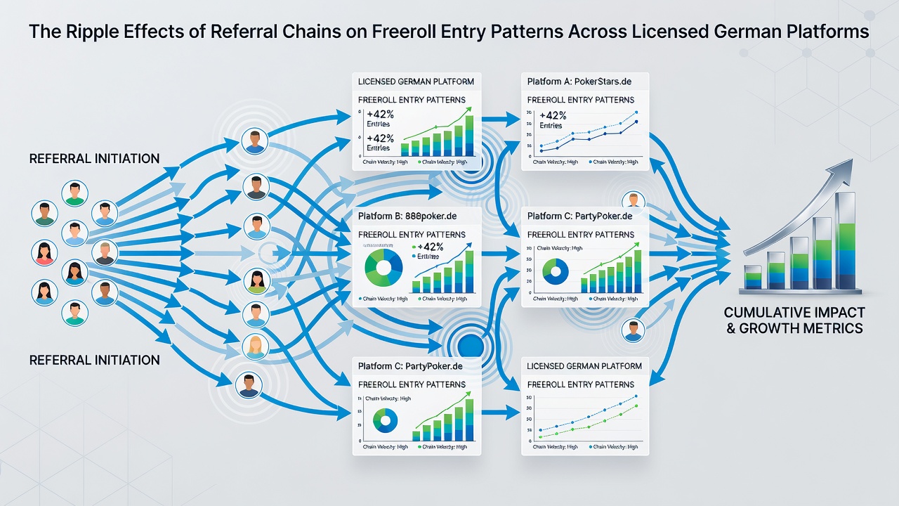 Detaillierte Darstellung von Referral-Effekten auf Freeroll-Muster in deutschen Cardrooms